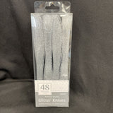 Glitter Silver Premium Plastic Knives 48ct