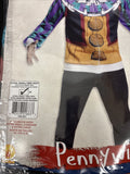 Adult Pennywise Hoodie With Mask When Zipped, Extra Small2
