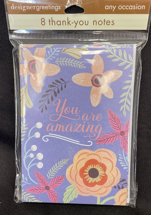 Designer Greetings You Are Amazing Thank You Cards 8ct