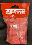 Round Tissue Paper Confetti 1oz Bag Red