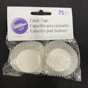 Wilton Candy Cups 1" White 75 Ct