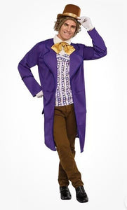 Willy Wonka Chocolate Factory  Adult Standard Costume Fits Up To 44”