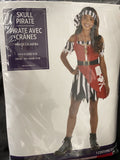 Skull Pirate Girl Caribbean  Child Costume Size XLarge 14-16