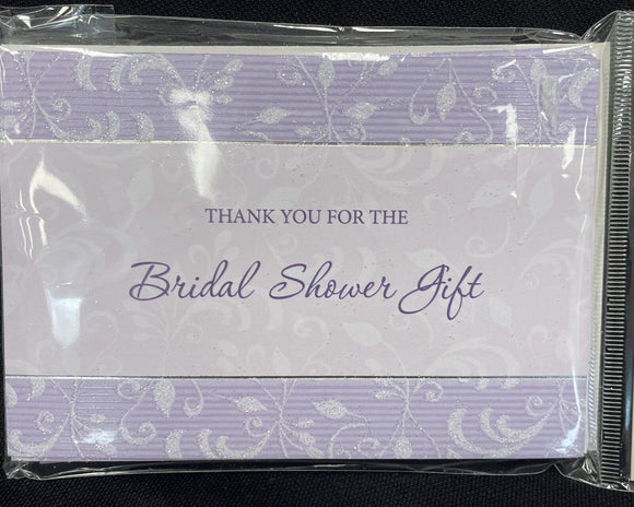 Designer Greetings Thank You Note Cards For Bridal Shower Gift 8 Count