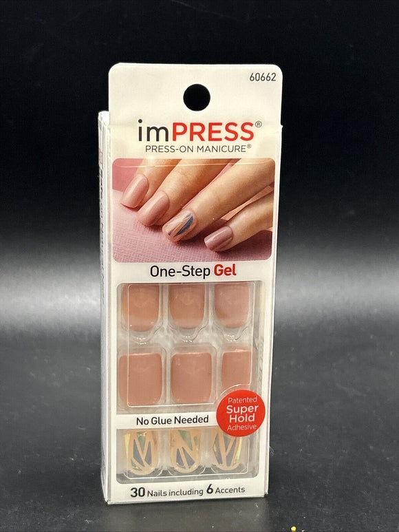 imPRESS Press-On Manicure Shimmer 30 Nails w/6 Accents