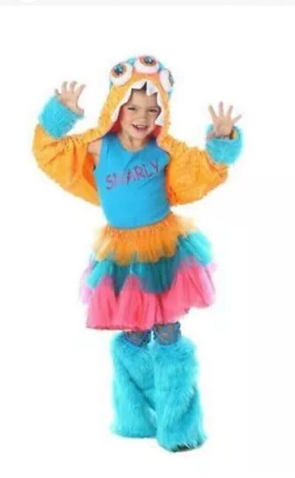 5pc Monstar Cyclops Eye Monster SNARLY Hoodie Halloween Costume Child L/XL 12-18