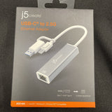 j5create USB-C to 2.5 Gigabit Ethernet Adapter JCE145C, Space Gray