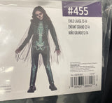 Glow Reaper Grim Skeleton Girls Child Costume Size Large 12-14