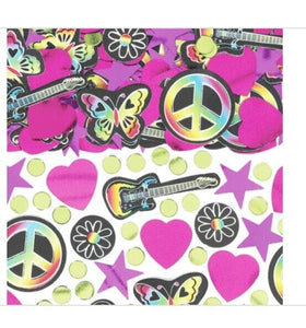 Neon Doodle Butterflies Peace Sign Stars Guitars Confetti (1.2oz)