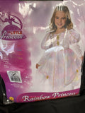Rainbow Princess Renaissance Fairy Fancy Dress Small 4/6 Child Costume