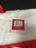 RED VELVET Initial  WHITE FUR CUFF MONOGRAM R CHRISTMAS STOCKING4
