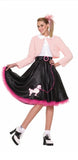 50's Sweetheart Deluxe Poodle Skirt Costume Set Adult Standard Up To Size 14/160