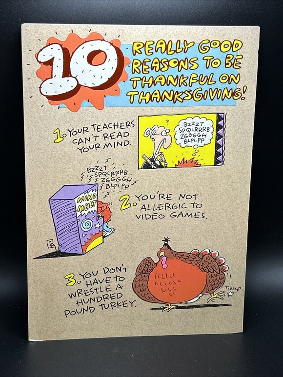 For Child Thanksgiving Greeting Card w/Envelope