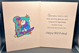 Happy Birthday Grandma from Grandson Greeting Card w/Envelope