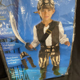 Pirate Costume Kids Size 4-6 By Disguise