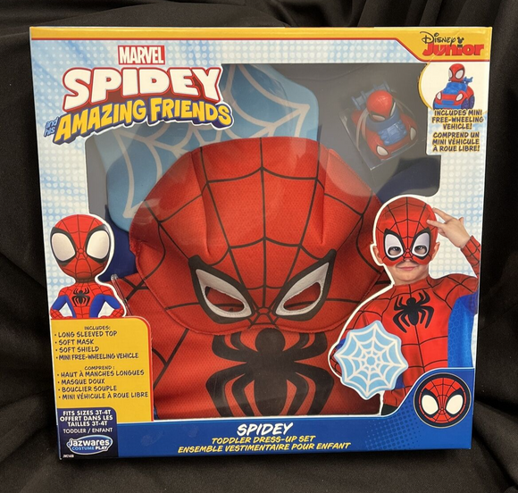Marvel Spidey and His Amazing Friends Toddler Dress-up Set & Mini Vehicle 3T-4T