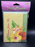 Exotic Floral Fill-In Invitations 8ct