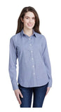 Artisan Collection Reprime Microcheck Navy/White Long Sleeve Cotton Shirt Small