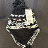 Tru Fit Insulated Knit Tassel Hat Black & White1