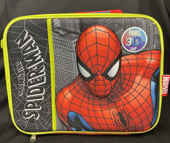 The Amazing Spiderman 3D Insulated Zip Closure Adjustable Strap Lunch Bag Marvel