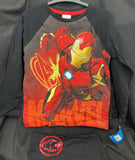 Marvel Avengers Iron Man Kids Pajama Set Pants & Long Sleeve Top Size 6