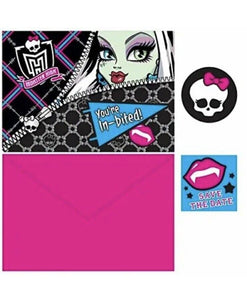 Pack of 8 Monster High Birthday Party Post Card Invitation