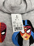 Girls' Marvel Spider-Man Suit up Short Sleeve  T-Shirt Heather Gray XL+