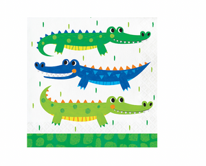 Alligator Party Lunch Paper Napkins 16 Pack Party Tableware Decorations