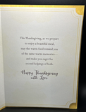 For Sister and Husband Thanksgiving Greeting Card w/Envelope