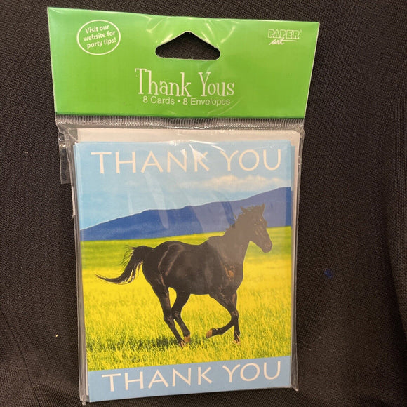 Wild Horses Party Supplies Thank You notes-8ct.
