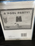 Swim Time Pool Party Novelty Invitations 8ct