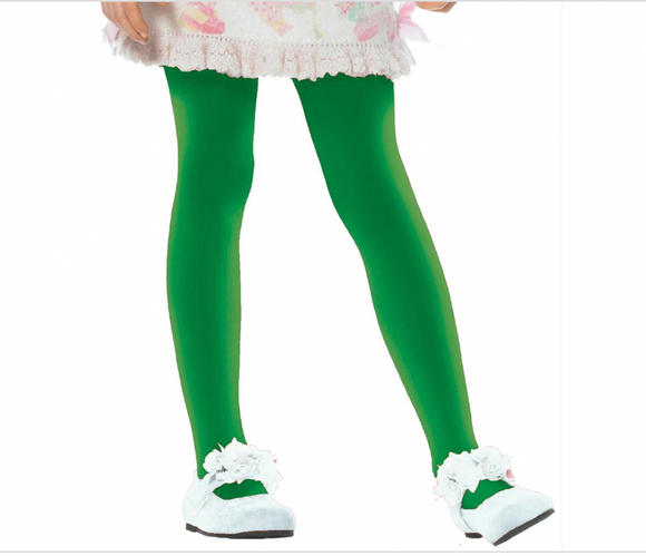 Patterns Girl's Fashion Footed Tights Green XL 11-14