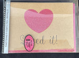 Amscan Loved It Heart Glitter Craft Thank You Cards 8 Ct w/ Envelopes