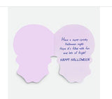 Halloween Packaged Cards, Die-Cut Skeleton Skull Design (8 Cards w/Envelopes)