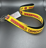 Marvel Deadpool's Chimichangas LANYARD Black & Yellow Stretch  BuckleDown DP0660
