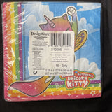 Rainbow Butterfly Unicorn Kitty Cute Kids Birthday Party 16 Luncheon Napkins