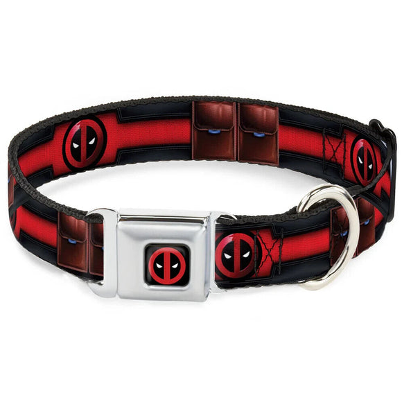 Deadpool Logo CLOSE-UP Seatbelt Buckle Collar - WDP042 Marvel