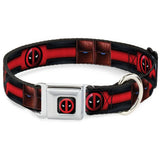 Deadpool Logo CLOSE-UP Seatbelt Buckle Collar - WDP042 Marvel