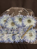 Lot Of 12 4” Blue Daisy Craft Flowers w/ 1” Center Rhinestone5