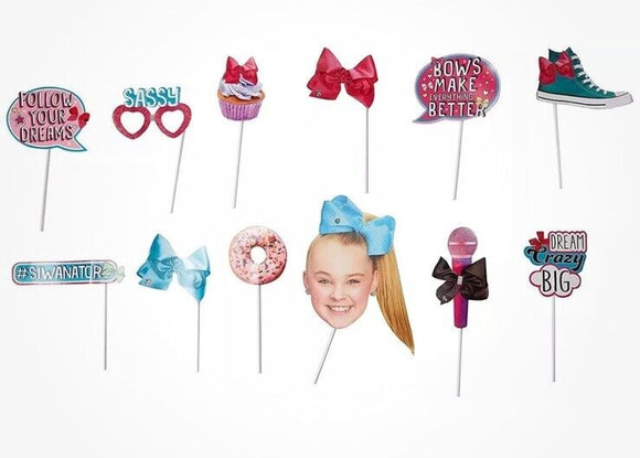 JoJo Siwa Nickelodeon Nick Jr Pop Star Kids Birthday Party Favor Photo Props Kit