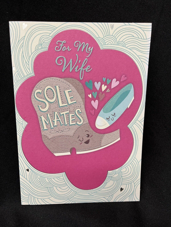 For My Wife on Anniversary Greeting Card w/Envelope