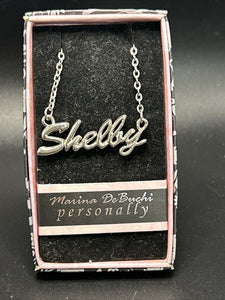 Marina DeBuchi "Shelby" Necklace Silver Plated 15 +3 extender NEW