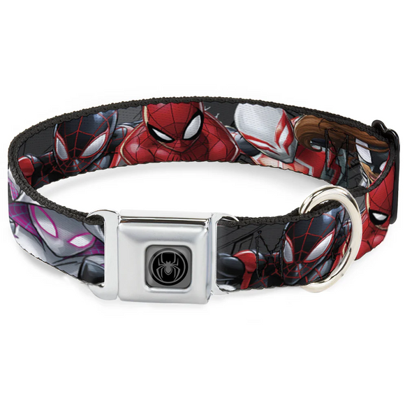 Spider Icon Seatbelt Buckle Collar 6-Spider Hero Action Poses- WSPD067