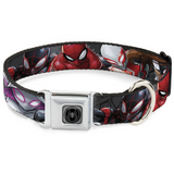 Spider Icon Seatbelt Buckle Collar 6-Spider Hero Action Poses- WSPD067