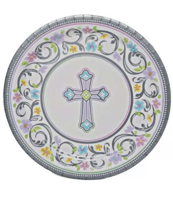 Blessed Day Paper 10.5” Dinner Plates – 18 Count