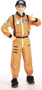Child Astronaut Costume Orange Flight Suit Size Medium 8-10