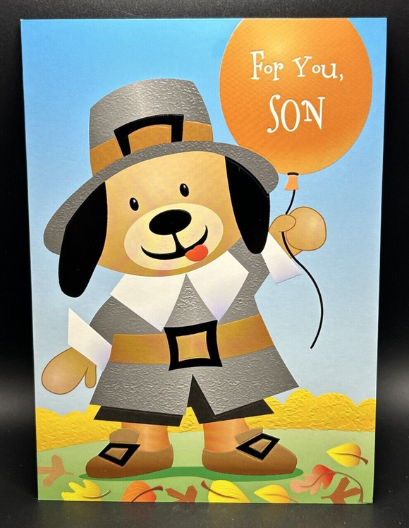 Happy Thanksgiving Son Greeting Card w/Envelope