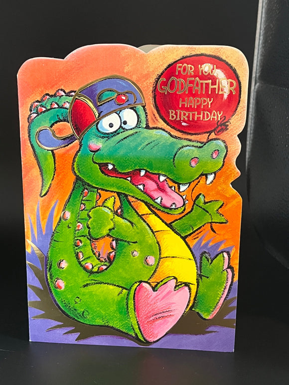 Happy Birthday Godfather Greeting Card w/Envelope