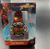 Marvel Spiderman Kids Flashing LCD Watch W/Decorated Band