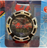 Marvel Spiderman Kids Flashing LCD Watch W/Decorated Band